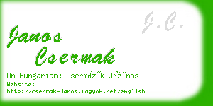 janos csermak business card